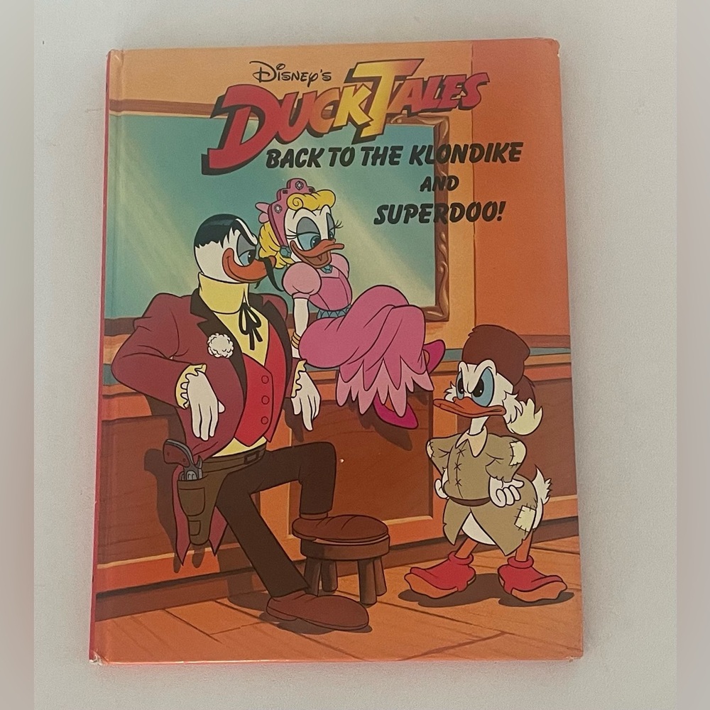 Duck Tales Back To The Klondike And Superdoo Disney Hardcover Twin Book 1989 80s